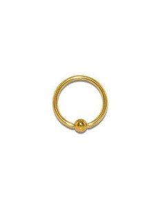Piercing anneau captif Plaqué Or 1.2 mm x 12 mm modèle Richard