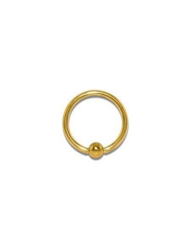 Piercing anneau captif Plaqué Or 1.2 mm x 12 mm modèle Richard