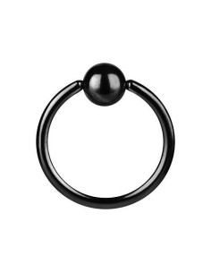 Piercing anneau Captif acier noir modèle Rychard