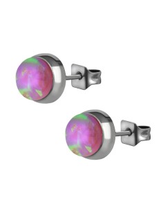 Boucles d'oreilles opale rose modèle Byotusse