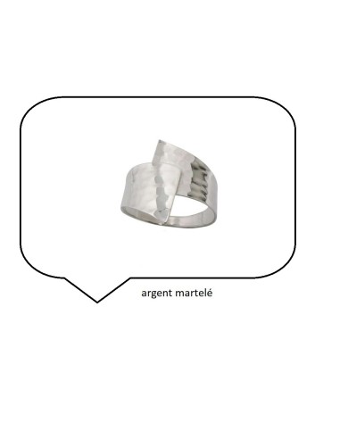 Bague argent 925 martelée modèle Angelos