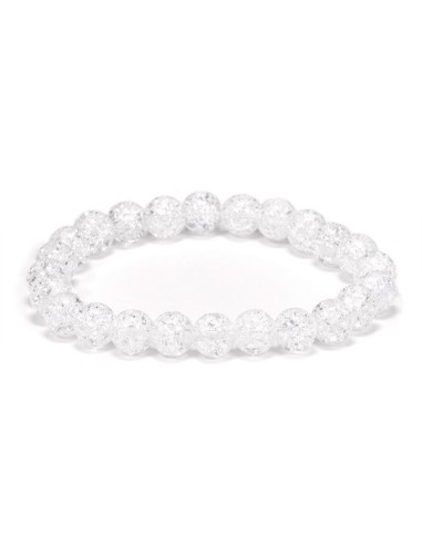 Bracelet cristal de roche 8 mm  oxcmobijoux Borakate