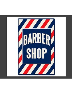 Plaque métal BarberShop 20 cm x 30 cm