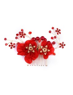 Accessoire mariage peigne perle et fleurs modèle Burrionne