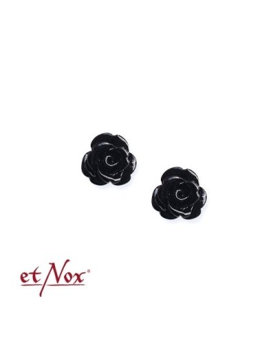 Boucles d'oreilles roses noires Etnox modèle Belfour