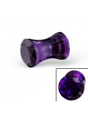 piercing plug violet 6 mm