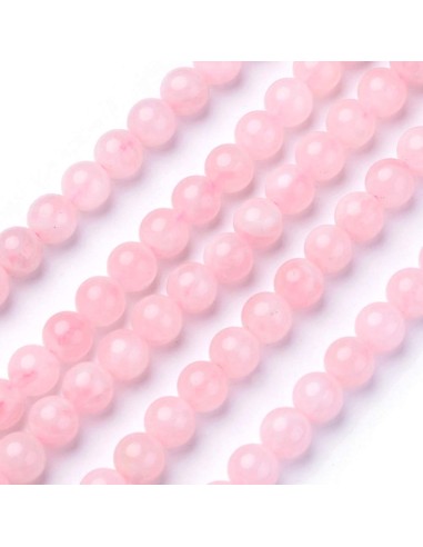 Perle pierre en  quartz rose en  mm