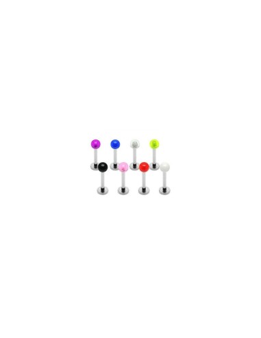 Piercing labret acier 6 mm boule  modèle Bryxite