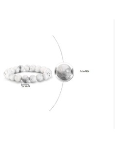 Bracelet Howlite 12 mm modèle Birthas