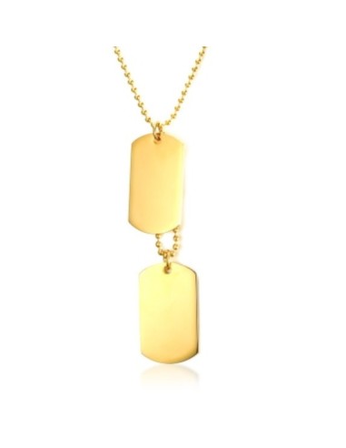 Collier pendentif plaque militaire en acier modèle Byrtosse