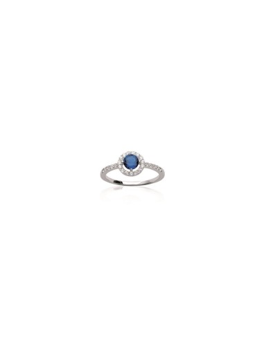 Bague argent bleu modèle Amynata