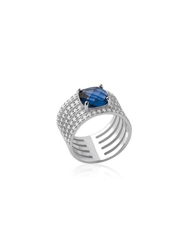 Bague argent bleu modèle Astrede