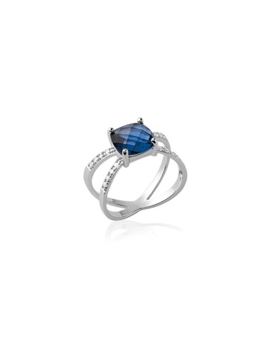 Bague argent bleu modèle Astrade