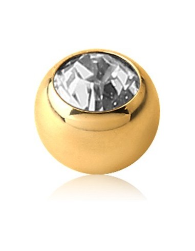 Piercing accessoire boule dorée 1.6 mm modèle Binji