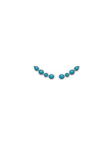 Boucles d'oreilles contour turquoise  modèle Degmar