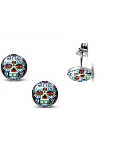 Boucles d'oreilles skull mexicain modèle Dobihay