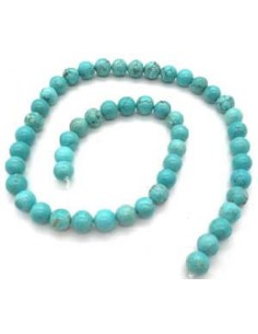 Perle en pierre en turquoise