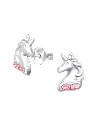Boucles d'oreilles licornes en  argent modèle Dofinay
