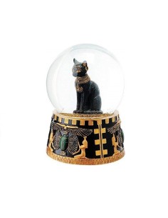 Boule de neige figurine Bastet chat d'Egypte modèle Delhia