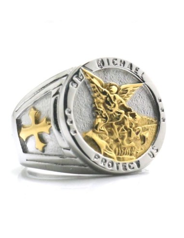 Bague Saint Michel en acier  modèle Dikotay