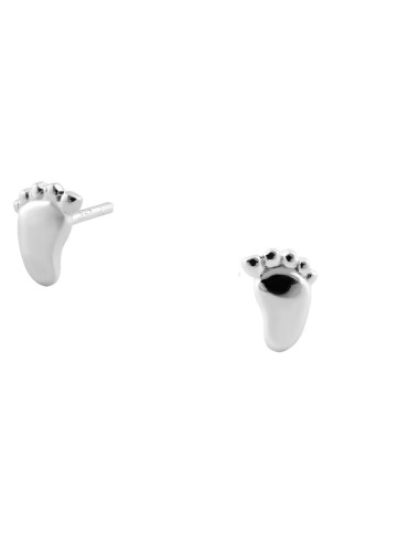Boucles d'oreilles pieds en argent modèle banissate