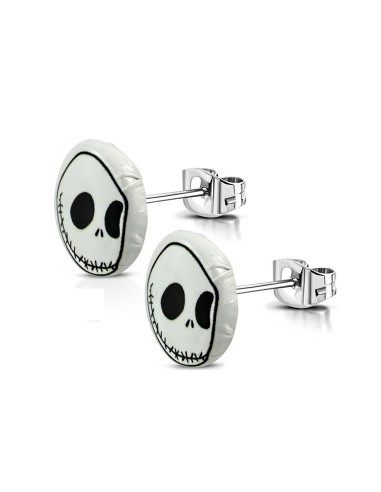 Boucles d'oreilles skull en acier modèle Dylanay