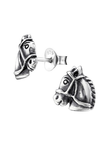 Boucles d'oreilles  Cheval  en argent modèle Dacien
