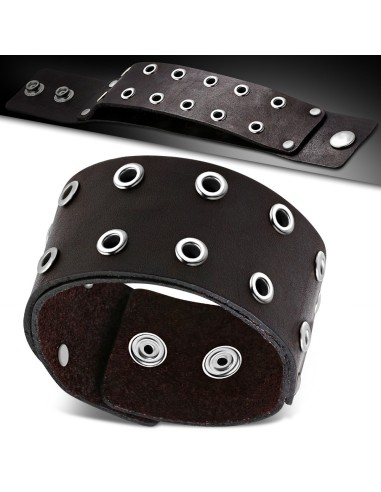 Bracelet cuir noir modèle Dilmace