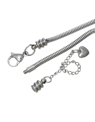 Bracelet charms en acier en 18 cm modèle Dulvaray