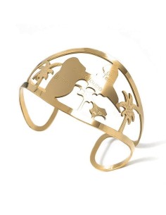 Bracelet Guadeloupe en acier doré modèle Dumia