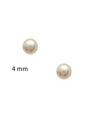 Boucles d'oreilles perles imitation en 4 mm modèle Bildur