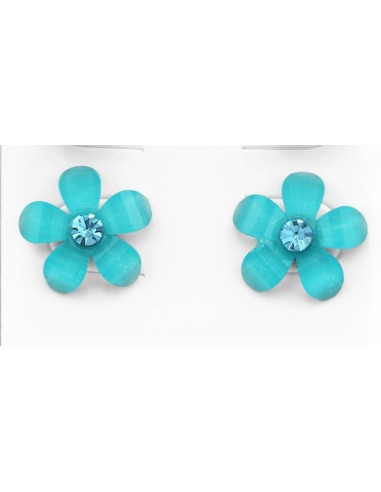 Boucles d'oreilles fleurs bleues à la mode  modèle Arihel