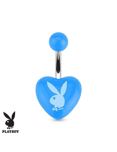 Piercing nombril coeur bleu Playboy modèle Aubylane