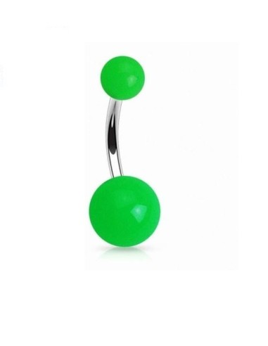 piercing nombril vert en acrylique modèle Avalane