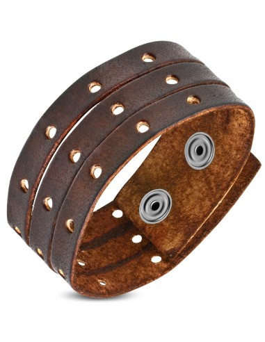 Bracelet cuir marron modèle Avulle