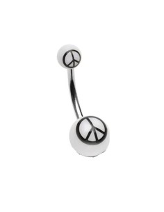 Piercing nombril logo peace modèle Ambrolle