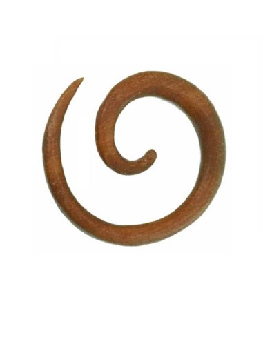 Piercing écarteur spirale en bois