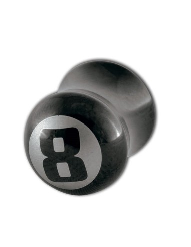Piercing plug boule de 8 noir en acier