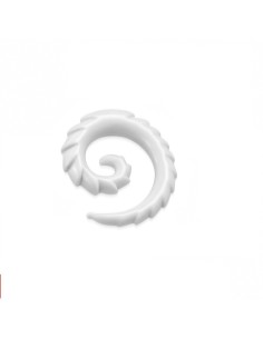 Piercing écarteur spirale blanche modèle Avramus