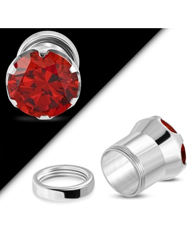 Piercing plug rouge