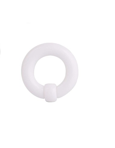 Piercing anneau captif blanc en acrylique