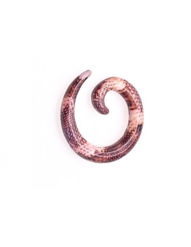 Piercing écarteur  spirale motif serpent