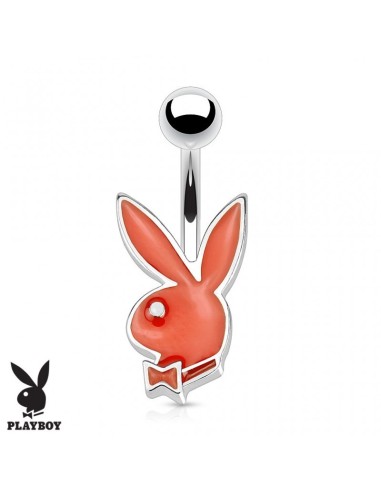 Piercing nombril Playboy  lapin rouge en petite taille