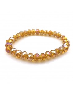 Bracelet cristal à facettes couleur ambre
