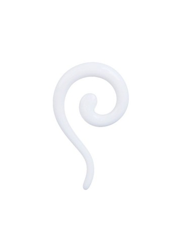 Piercing écarteur spirale blanche en acrylique