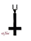 pendentif croix noir inversé en acier-oxcmobijoux-etnox-SK4101A