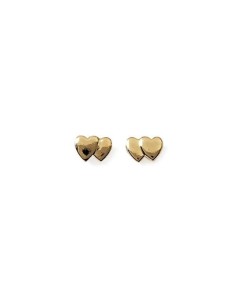 boucles d'oreilles doubles cœurs en plaqué or-oxcmobijoux-221a117