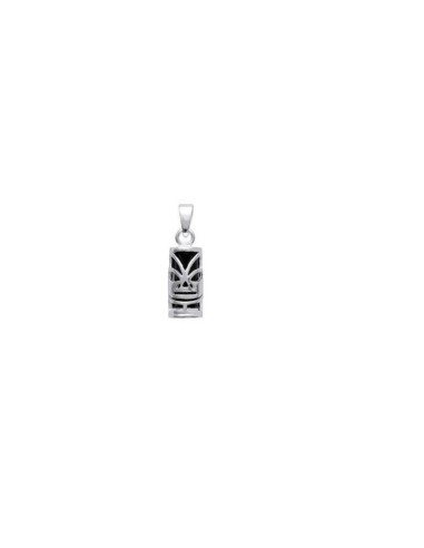 Pendentif petit tiki argent rhodié