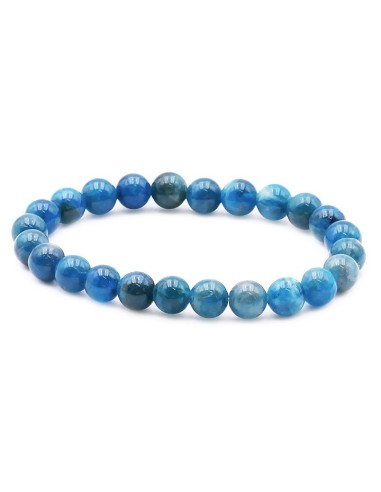 Bracelet  Apatite Bleue A+ perles en 8 mm