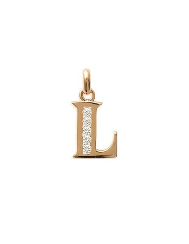 Pendentif lettre L en plaqué or